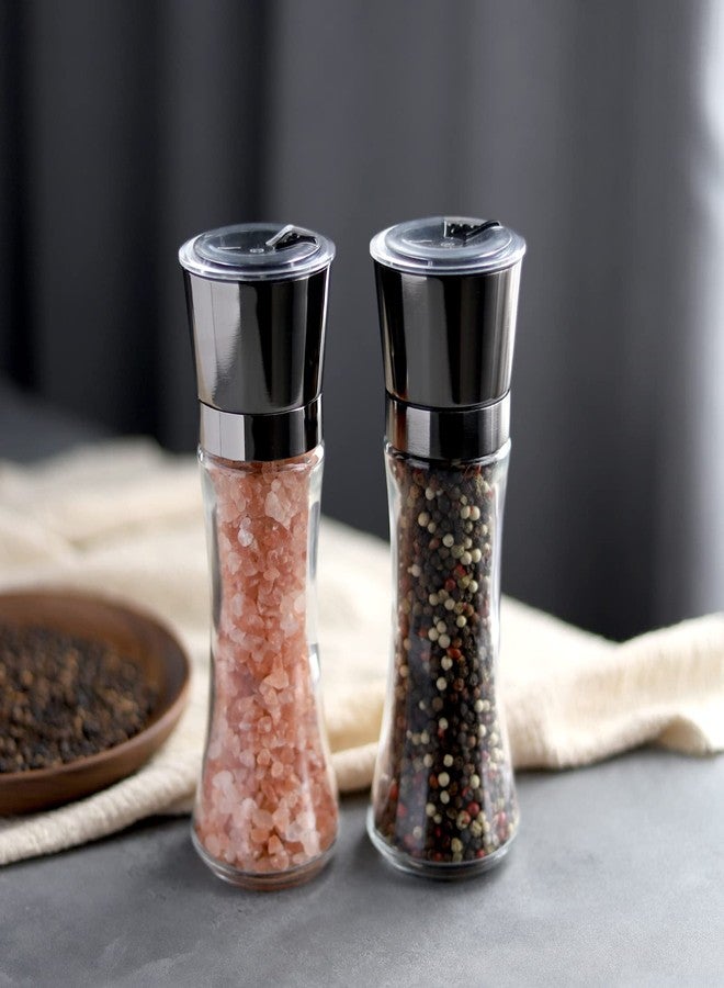 VEVOK CHEF Salt and Pepper Grinder Set Stainless Steel Black Salt and Pepper Mill with Adjustable Coarseness Salt Shaker Set Spice Grinder Black Pepper Grinder Refillable Home Kitchen - Image 5
